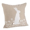 thumbnail image 1 of Saro Lifestyle 6046.N18S 18 in. Square Embroidered Rabbit Throw Pillow, Natural, 1 of 3