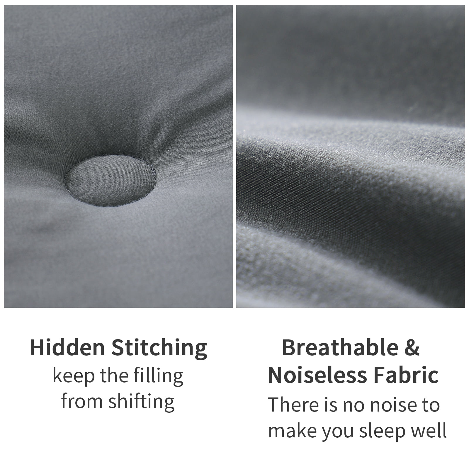 RUIKASI Dark Gray King Comforter Set - Soft and Fluffy Bedding 3 Pieces Set, Microfiber Dark Gray Bedding Sets King Size, Bed Set with Comforter, Pillowcases