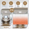 thumbnail image 6 of Morocco Orange Window Privacy Film, Modern Geometric Gradient Simple Static Cling UV Sun Blocking Tint Film Heat Control Windows Films for Bedroom Bathroom, Window Stickers 23.6"x59", 6 of 8
