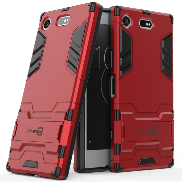 スマートフォン本体 good as new. complete box and cover case CoverON Sony Xperia XZ1 Compact Case, Shadow Armor Series Hybrid