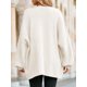 thumbnail image 5 of Jersey tipo cárdigan Saodimallsu, de punto grueso, de gran tamaño, blanco, para mujer, 5 of 5