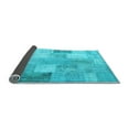 thumbnail image 2 of Ahgly Company Indoor Round Patchwork Light Blue Transitional Area Rugs, 4' Round, 2 of 4
