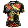 thumbnail image 4 of 2026 Soccer Game Shirts for Women National Soccer Fan Shirts with Eagle Germany Flag V Neck Short Sleeve Top Game Day Outfit XS-5XL, 4 of 4