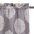 thumbnail image 2 of 2 Pcs Floral Print Tier Curtain, Rod Pocket Linen Blended Short Curtain, 2 of 9