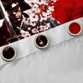 thumbnail image 4 of Manfei Art Samurai Black Out Curtains for Home, Armor Sword Curtains Pack of 2 (42x63 Each) for Office, Black Red White, 4 of 6