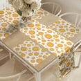 thumbnail image 2 of Ambesonne Abstract Table Runner & Placemats, Orange Spiraling Circles, Placemat 4 pcs + Runner 16"x72", Orange Apricot and White, 2 of 2