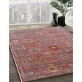 thumbnail image 2 of Ahgly Company Indoor Rectangle Mid-Century Modern Pink Brown Pink Oriental Area Rugs, 6' x 9', 2 of 6
