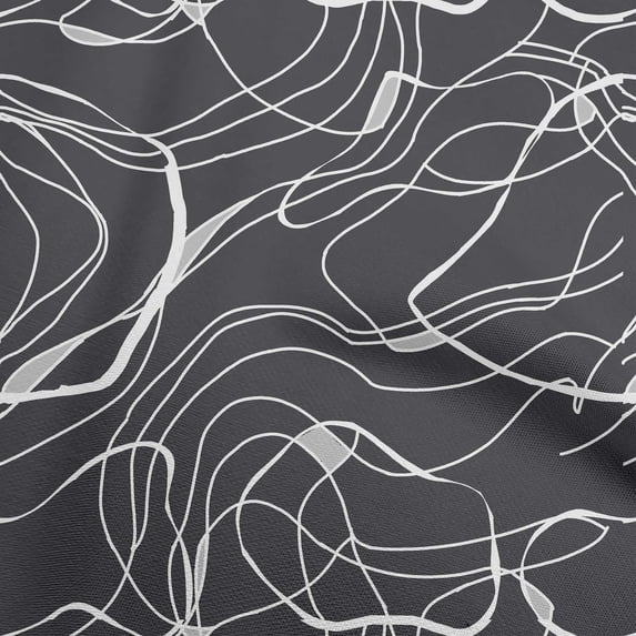 oneOone Rayon Gray Fabric Abstract Irregular Lines Quilting Supplies Print Sewing Fabric By The Yard 56 Inch Wide