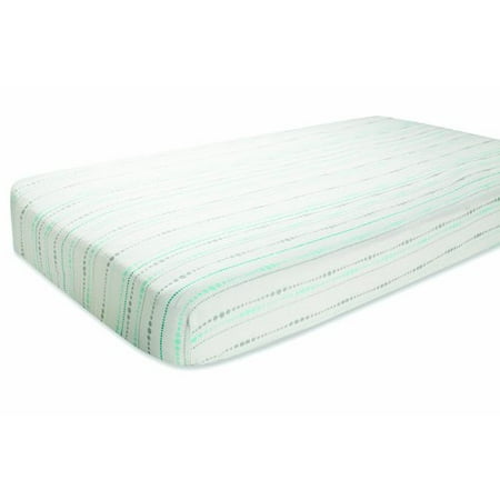 Aden Anais Rayon From Bamboo Fiber Crib Sheet Azure Beads One