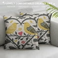 thumbnail image 3 of ARISTURING  Trendy Yellow Gray Ivory Vintage Floral Bird Oblong Throw Pillow Covers Flower Branches Decorative Cushion Cases for Couch Sofa Bedroom, 3 of 5