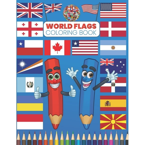 Download World Flags Coloring Book World Flags The Coloring Book A Great Geography Gift For Kids And