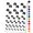 Black, variant on Deer Tracks Footprints Water Resistant Temporary Tattoo Set Fake Body Art Collection - Yellow