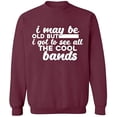 thumbnail image 2 of OXI Crewneck Sweatshirt - The Cool Bands, Basic Casual Sweatshirts for Men's and Women Fleece Sweatshirt Long Sleeve - Maroon Small, 2 of 2