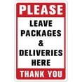 thumbnail image 1 of Leave Packages Here Sign Sticker Wall Sign Sticker Delivery Sign Sticker Adhesive Delivery Here Sticker, 1 of 4