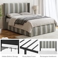 thumbnail image 4 of Metal Platform Bed Frame with Removable Bed Covers, Wingback Bottom Storage Machine Washable Queen Size Silver, 4 of 8