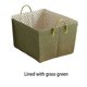 thumbnail image 3 of Matsuzay Cesta de almacenamiento con asa, contenedor Rectangular apilable, caja organizadora para el hogar, dormitorio, sala de estar, soporte Almacenamiento y organización del hogar Café 45x35x25cm, 3 of 6