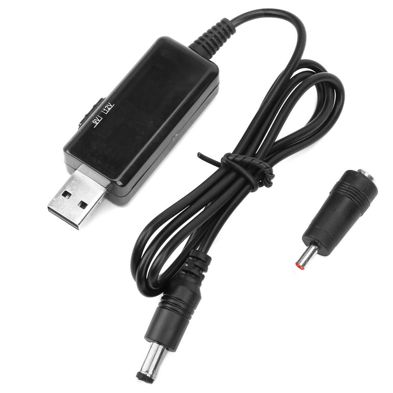 Khall USB to DC Booster Cable Power Bank Router Cord 5V to 9V 12V Step‑Up  Digital Display Adjustable 5521m,Electronics Supplies,Boost Voltage Cable