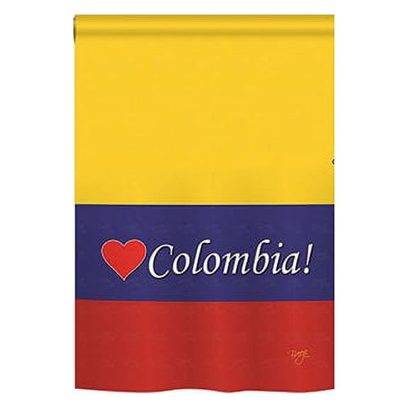 Breeze Decor 58161 Colombia 2-Sided Impression Garden Flag - 13 x 18.5 in.