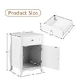 thumbnail image 4 of Costway Table de Chevet avec Tiroir Armoire Pieds Courbés Table d'Appoint pour Canapé Blanc, 4 of 9