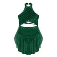 thumbnail image 2 of Kaerm Kids Girls Lyrical Dance Dress Sleeveless Sparkly Ballet Figure Ice Skating Dress Contemporary Green 8, 2 of 9