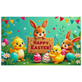 thumbnail image 4 of Cute Bunny Themed Easter Background Happy Easter Banner Party Decors Photography Props Easter Celebration Family Gatherings Egg Hunts Kids Parties, 4 of 7