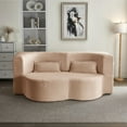 thumbnail image 3 of Eyisean 78"Convertible Floor Sleeper Sofa Bed, Modern 2 in 1 Full Size Foldable Mattress with 2 Pillows, Corduroy Boneless Couch with Deep Seat for Living Room, No Assembly Required, 3 of 10