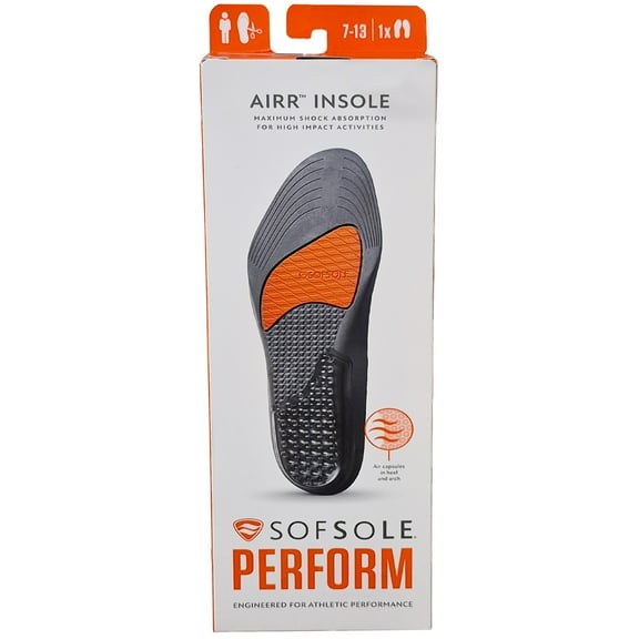 Sof Sole AIRR Performance Cushion Trim To Fit Insoles, Men's 7-13