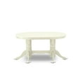 thumbnail image 6 of East West Furniture Vancouver Oval Traditional Wood Dining Table in Linen White, 6 of 8