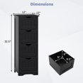 thumbnail image 3 of Gymax Bathroom Floor Cabinet Freestanding Narrow Side Storage Organizer w/ 4 Drawers, 3 of 10