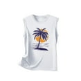thumbnail image 5 of Wycnly Tank Top for Women Gym Tops for Women Hawaiian Beach Vacation Loose Comfy Tank Shirt Cute Coconut Tree Print Sleeveless Tee Shirts Girls Sleeveless Shirt, 5 of 5