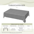 thumbnail image 2 of Rectangle Tablecloth with Wave Lace 60x84 Inch, Traditional Black Gingham Tablecloths Rectangular Waterproof Tablecloths Decorative Fabric Table Cover for Dining, Party, Buffet, Wedding, 2 of 8