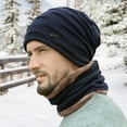 thumbnail image 2 of Hats for Women Mens Hats Men's Winter Knitted Windproof Hood Scarf Coif Winter Knit Hat Warm Hats for Men, 2 of 9