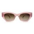 thumbnail image 5 of Womens Mod Fashion Rectangular Cat Eye Thick Temple Designer Sunglasses Pink - Brown, 5 of 7