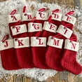 thumbnail image 1 of Lubelski Christmas Stocking Embroidered Letter with Hanging Rope Fine Workmanship Christmas Stocking Festive Xmas Decoration, 1 of 8