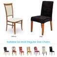 thumbnail image 3 of Crushed Velvet Dining Chair Covers, Stretch Removable Washable Dining Chair Slipcover Super, Seat Covers for Wedding Party Dining Room Home Decor (4pcs, Black), 3 of 7