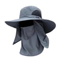 thumbnail image 3 of con cara desmontable cuello solapa cubierta visera protección solar sombrero de pesca Gris oscuro Cola Sombrero de pesca, 3 of 8