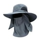 thumbnail image 3 of con cara desmontable cuello solapa cubierta visera protección solar sombrero de pesca Gris oscuro Cola Sombrero de pesca, 3 of 8
