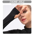 thumbnail image 4 of TFixol Camisa deportiva para mujer Color sólido Cuello alto Manga larga Cremallera, 4 of 8