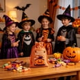 thumbnail image 5 of Ltvvegg Halloween Goodie Bags, Trick or Treat Bags, Pumpkin Halloween Candy Bags with Drawstring, Halloween Gift Bags Candy Pouches for Halloween Party Favors(4x6In), 5 of 7