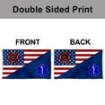 thumbnail image 4 of Dutern Double Sided First Responder Firefighter EMT Flag Banner 3 Ply with Brass Grommets 3x5 Feet, 4 of 4