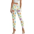thumbnail image 2 of COEQINE Tummy Control Yoga Pants for Women with Pockets Breathable High Waisted 4-Way Stretch Athletic Leggings Easter Egg Polka Dot Buttery Soft Comfortable Tights, 3XL, 2 of 7