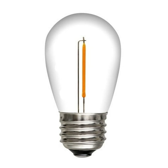 S14 Vintage Edison LED Patio Light Bulbs, Shatterproof Outdoor 0.7W Replacement E26 Light Bulbs, Warm White (5 Pack)