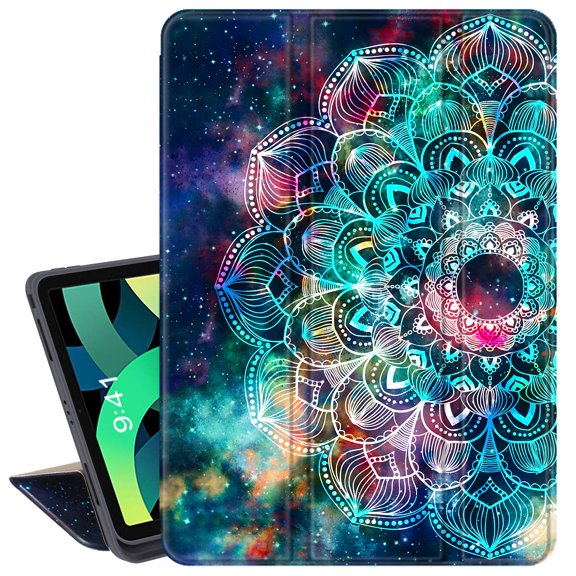 Casetego for iPad 10.9 inch (iPad Air 4th Generation 2020),iPad Pro 11 inch 2018 Release Smart Case with Apple Pencil Holder Slim Folio Stand Auto Sleep/Wake Soft TPU Back Cover,Mandala