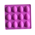 thumbnail image 2 of 12 Cavity Easter Egg Silicone Molds, Non-stick Baking Molds Tray, for Easter Chocolate Cake Dessert Muffin Mousse and More, 2 of 5