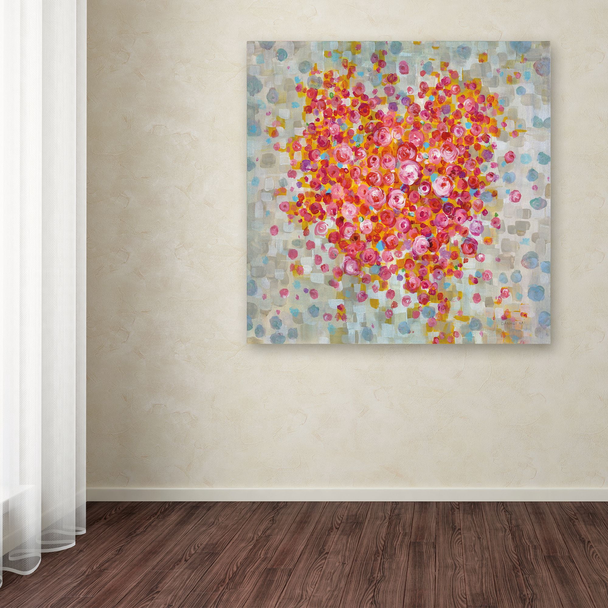 Trademark Fine Art 'Circle of Hearts' Canvas Art by Danhui Nai