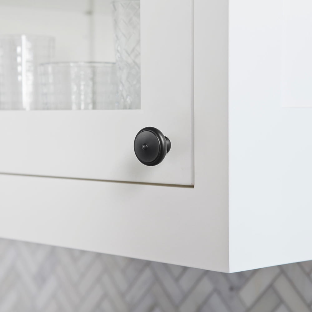 Goo-Ki 12 Pack Matte Black Cabinet Drawer Knobs, Zinc Alloy Cabinet Handles Hardware for Dresser,Wardrobe,Cupboard (2057)