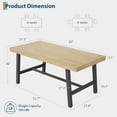 thumbnail image 2 of Industrial Dining Table for 4-6 People, 63" Long Wooden Kitchen Table with Sturdy Metal Frame & Natural Wood Finish - Seats 4 Rectangular Counter for Dinner, Kitchen, Dining Room - Natural, 2 of 9