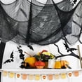 thumbnail image 4 of Huryfox Halloween Creepy Cloth Decoration Extra Large 180 x 30in Black Gauze Fabric Spooky Decor for Indoor and Outdoor, 4 of 5