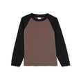 thumbnail image 3 of Jinhomg Cotton T-shirts for Kids Toddler Boys Girls Long Sleeve Crewneck Tee Tops Lightweight Raglan Tees Brown 12 Years, 3 of 6