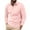 Pink, variant on VgaVtl Polo Shirts for Men Long Sleeve Fall T Shirts for Men Button Solid Gray Collared Relaxed Fit Shirts